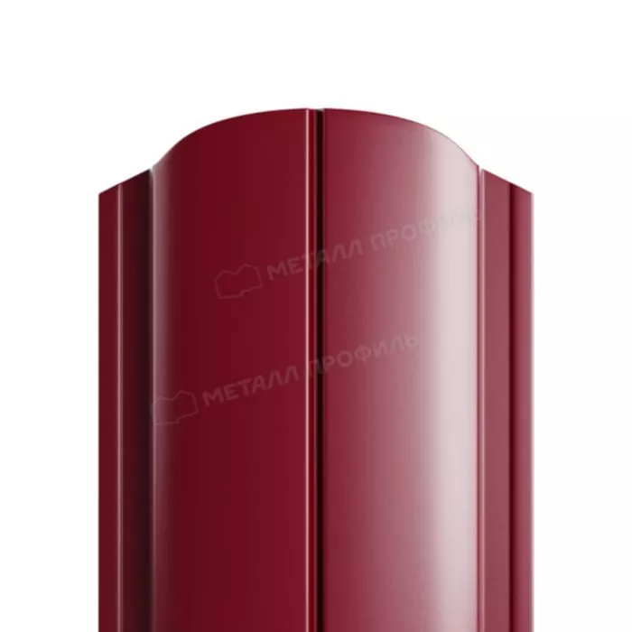 Купить штакетник металлпрофиль ellipse-o 19х126 norman 0.5 мм красное вино