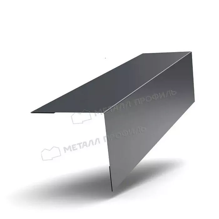 Купить планка металлпрофиль угла наружного pe 0,45 мм 115х115   (2м) серый графит