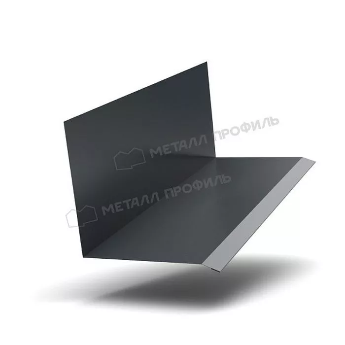 Купить планка примыкания верхняя к стене fastclick viking mp 0,45 мм (150*135) (2м) мокрый асфальт 
